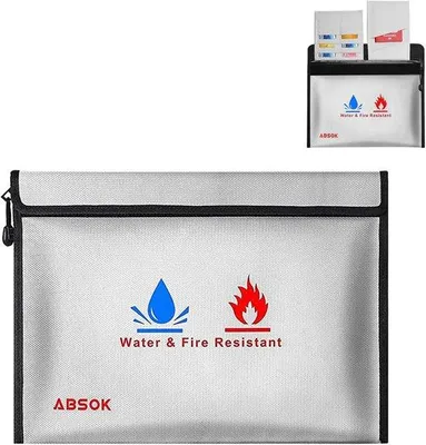 Productafbeelding van Brandwerende documententas - waterdicht - 1 stuk - 38 x 28 cm