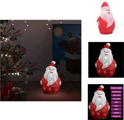 Produktbild von vidaXL LED-Weihnachtsmann Acryl Indoor und Outdoor 28 cm -  Weihnachtsbeleuchtung