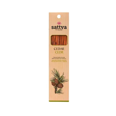 Produktbild von Handgerollte indische Zedern-Weihrauchstäbchen - 15 Stück - Aromatisch und natürlich
