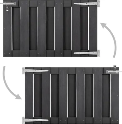 Obrázek produktu pro vidaXL Zahradní brána WPC 100 x 60 cm šedá