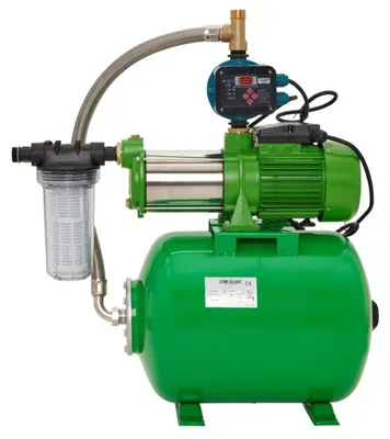 Produktbild von CHM GmbH Hauswasserwerk Stahl 50 Liter, 1500 Watt, 6,5 Bar mit el. einstellbare Pumpensteuerung/Trockenlaufschutz