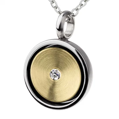 Zdjęcie produktu dla Wisiorek - Stal szlachetna - Złoto 585 - Brylant 0.02ct