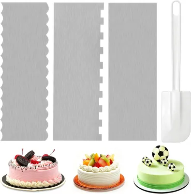Produktbild von Tortenschaber Set 3-teilig, Edelstahl, 8,6 Zoll, für Küche