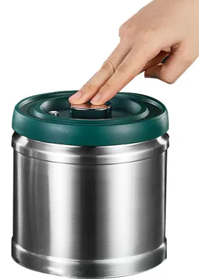 Image de Thermos à café en acier inoxydable avec pompe à vide, capacité 1,6 L