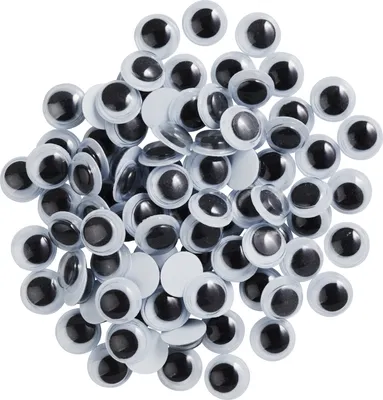 Produktbild von VBS Wackelaugen 8 mm 100 Stück Selbstklebend für Basteln Puppen Deko