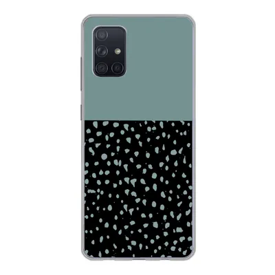 Produktbild von MuchoWow® Handyhülle Schutzhülle Hülle für Samsung Galaxy A51 5G Polka dots - Grün - Schwarz Silikon Softcase Handy Hülle - Abbildung