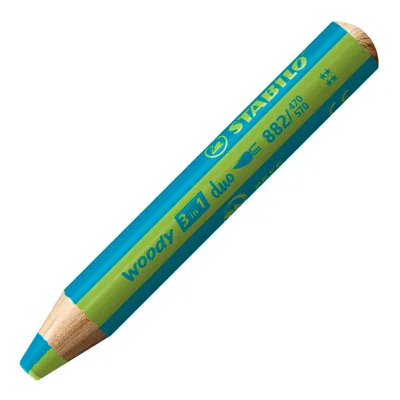 Immagine prodotto di STABILO 882/470-570 STABILO penna multi-talento woody 3 in 1 duo, turchese/verde chiaro