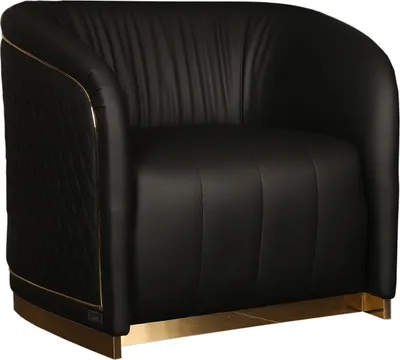 Produktbild von Moderner schwarzer Ledersessel im eleganten Design