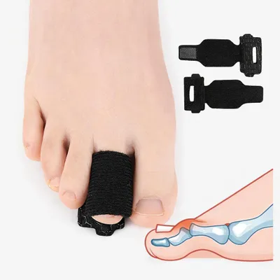 Produktbild von Zehenschiene mit Aluminiumstütze, verstellbare Zehenbandage, rutschhemmend & atmungsaktiv