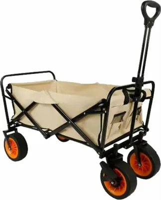 Produktbild von Marbueno Faltbarer Multiuswagen Stahl 200 KG Beige Garten, Strand, Camping 86X50X59 cm