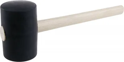 Produktbild von Gummihammer mit 90 mm Kopf, 36 cm Länge, Kautschuk und Holz, für Fliesenarbeiten
