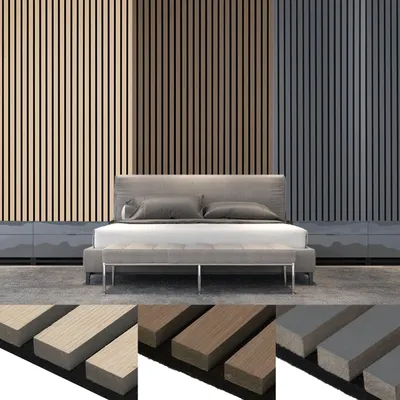Produktbild von Bettizia Akustikpaneel Wandpaneel Moderne Wandpaneele  Akustik HolzwandHolz 2 Paneele MDF Wandpaneele 120x60x2.1cm Grau
