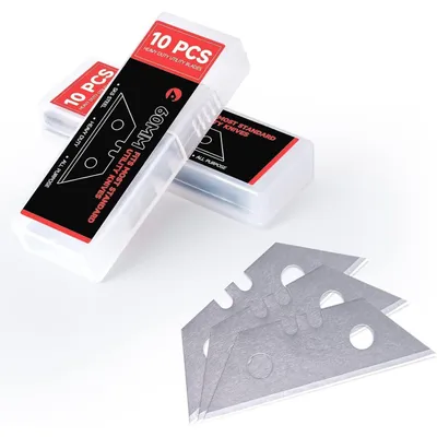 Immagine prodotto di 50 lame di ricambio Acciaio al carbonio SK5, a forma trapezoidale, per cutter