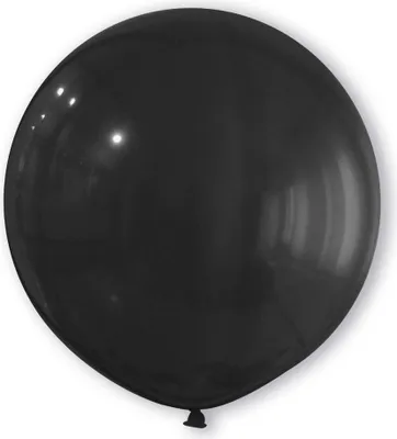 Obrázek produktu pro Obří kulatá balónová pokojová dekorace černá 80 cm - jedna velikost pro všechny