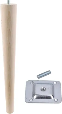 Produktbild von 1x Holz Schrank beine Massivholz Schräg oder gerade Konisch Möbelfüße Möbelbeine (1x Gerade 35cm)