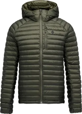 gesteppte Black Diamond Jacke mit Kapuze und Reißverschluss vorne
