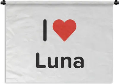 Produktbild von MuchoWow® Wandteppich Wandbehang Ich liebe - Luna - Mädchen 120x90 cm Tapisserie Dekoration Wandtuch - Wohnen - Aufhänger für die Wand