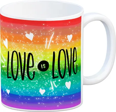 Produktbild von Kaffeebecher mit Spruch: Love is Love Kaffeetasse Tasse