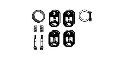 Produktbild von HJS 82 22 4819 Montagesatz Auspuffanlage Abgasanlage passend für PEUGEOT 306 Cabriolet (7D, N3, N5)