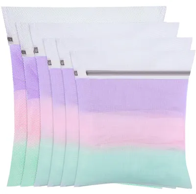 Imagen del producto de Bolsas de lavado para lavadora, juego de 6 unidades, 4 tamaños diferentes, ideales para ropa delicada