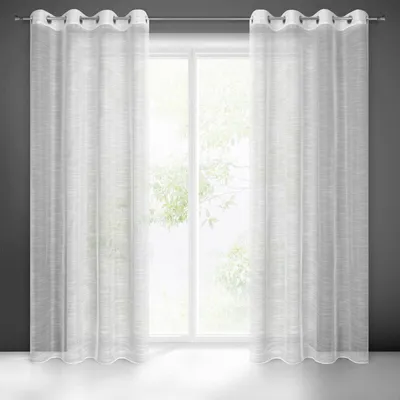 Obrázek produktu pro Eurofirany 400923, Sheer, Bílá, Jednobarevný, Polyester, Prsten, 130 g/m²