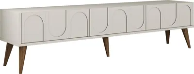 Image de Meuble TV en bois "Lyon" - 180 x 35 x 44 cm - CrèmeNoix