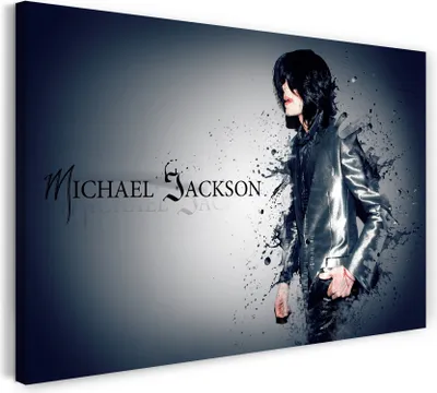 Produktbild von Leinwandbild (80x60cm): Michael Jackson King of Pop Grafik Legende Mega-Star, echter Holz-Keilrahmen inkl. Aufhänger, handgefertigt in Deutschland