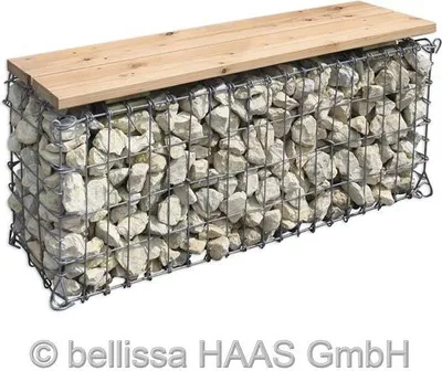Produktbild von Gartenbank / Steinkorb Gabionen Bank bellissa 100x30x46cm
