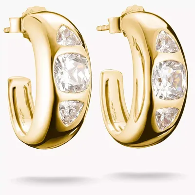 Produktbild von Thomas Sabo Creolen Bold Elegance Zirkonia 18K Vergoldet CR759-414-14