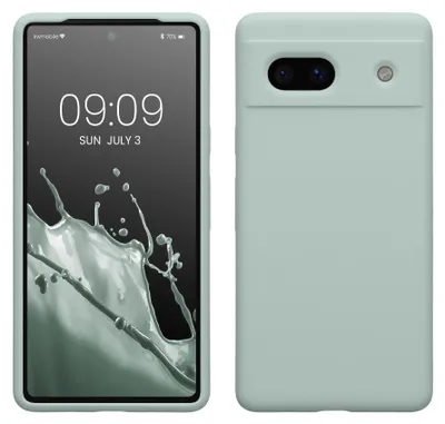 Produktbild von kwmobile Handyhülle für Google Pixel 7a Hülle, für Pixel 7a Case - Hülle Silikon - kabelloses Laden - Cool Mint