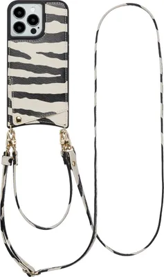 Image de Selencia Nova Phone Case avec cordon et porte-cartes pour l'Apple iPhone 13 Pro - Zazzy Zebra