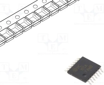 Immagine prodotto di 3 canali: 4, invertente (no) IN: 1, MC74HC125ADTR2G, trasmettitore, driver