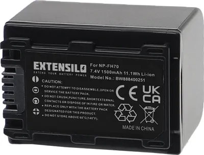 Produktbild von EXTENSILO Akku kompatibel mit Sony DCR-HC37E, DCR-HC32E, DCR-HC33E, DCR-HC36, DCR-HC36E, DCR-HC37, DCR-HC35E Kamera (1500 mAh, 7,4 V, Li-Ion)