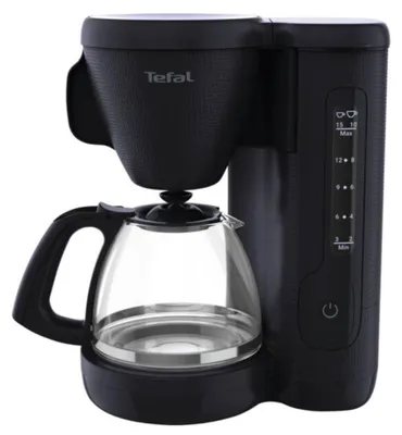 Produktbild von Tefal CM2M08, Filterkaffeemaschine, 1,25 l, Gemahlener Kaffee, 1000 W, Schwarz