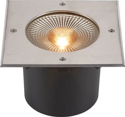 Zdjęcie produktu dla BIG WHITE (SLV) ROCCI 200 EL kwadratowy downlight wpuszczany stal nierdzewna 16 W 3000 K 120d 1006105