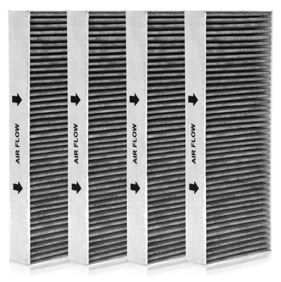 Productafbeelding van Actiefkoolfilter voor afzuigkap van een kookplaat, 4 stuks, 2 sets van 2 stuks. Geschikt voor recirculatie en compatibel met Bora Basic BIU, BHU, BFIU, GP4U, BIAS, BHAS, BFIAS