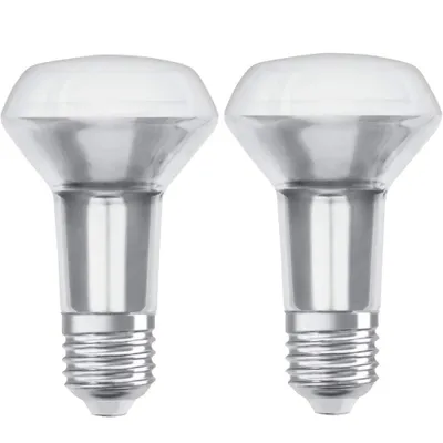 Productafbeelding van Osram R63 4,3W E27 2-pack LED-reflectoraamp, fitting E27, 4,3 Watt, warm wit, 2700 K, energie-efficiëntieklasse F