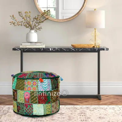 Produktbild von Sitzpouf Patchwork, ergonomisches Design, 46x46x33 cm, für die Wohnung
