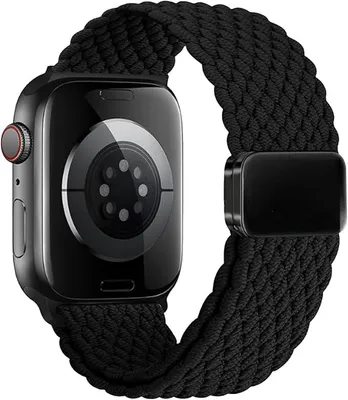 Zdjęcie produktu dla Pasek do Apple Watch pleciony nylonowy magnetyczny czarny