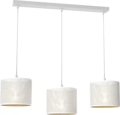 Immagine prodotto di Lampada a sospensione Jovin, lineare a 3 luci, bianco/oro