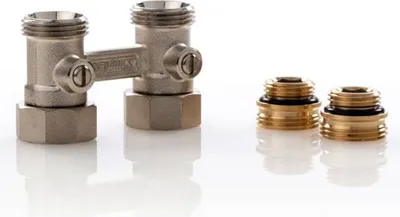 Produktbild von Simplex Hahnblock D1/50 Standard, Durchgangsform, für Heizkörper 1/2 Zoll IG