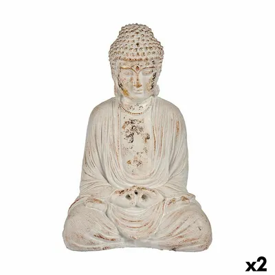 Obrázek produktu pro Dekorativní zahradní postava Buddhy z polyesterové pryskyřice 22,5 x 40,5 x 27 cm (2 kusy)
