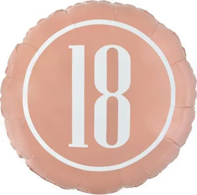 Zdjęcie produktu dla Balon foliowy 18, różowe złoto, 46 cm