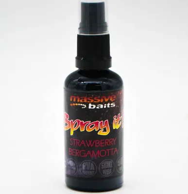 Zdjęcie produktu dla Spray Dodatek Do Przynęt Kulek Massive Baits Sprayit Strawberry Bergamotta