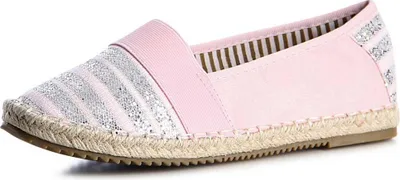Produktbild von Damen Espadrilles Glitzer Slipper Loafer Ballerina 1175, Farbe:Rosa, Größe:36 EU