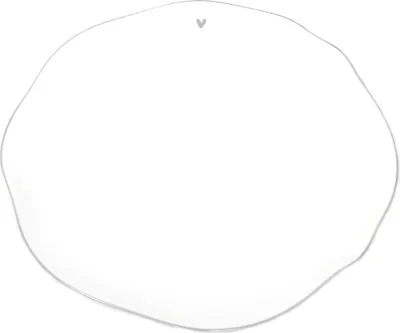 Produktbild von Frühstücksteller KLEINES HERZ weiß grau D. 23cm Keramik Bastion Collections