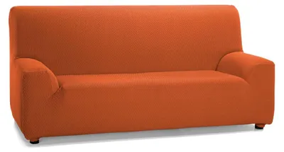 Productafbeelding van ECOMMERC3 Sofaovertrek voor een 3-zitsbank - kleur oranje - antislip en zeer zacht