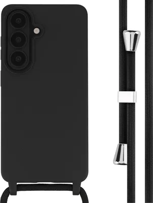 Immagine prodotto di Custodia in silicone con cordino per Samsung Galaxy S26 - Nero