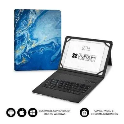 Obrázok produktu pre Puzdro s Bluetooth klávesnicou Subblim Keytab Pro pre 9"-11" tablety / Marble Blue