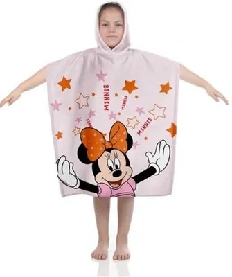 Produktbild von Minnie Mouse Badeponcho Poncho mit Kapuze 60 x 120 cm